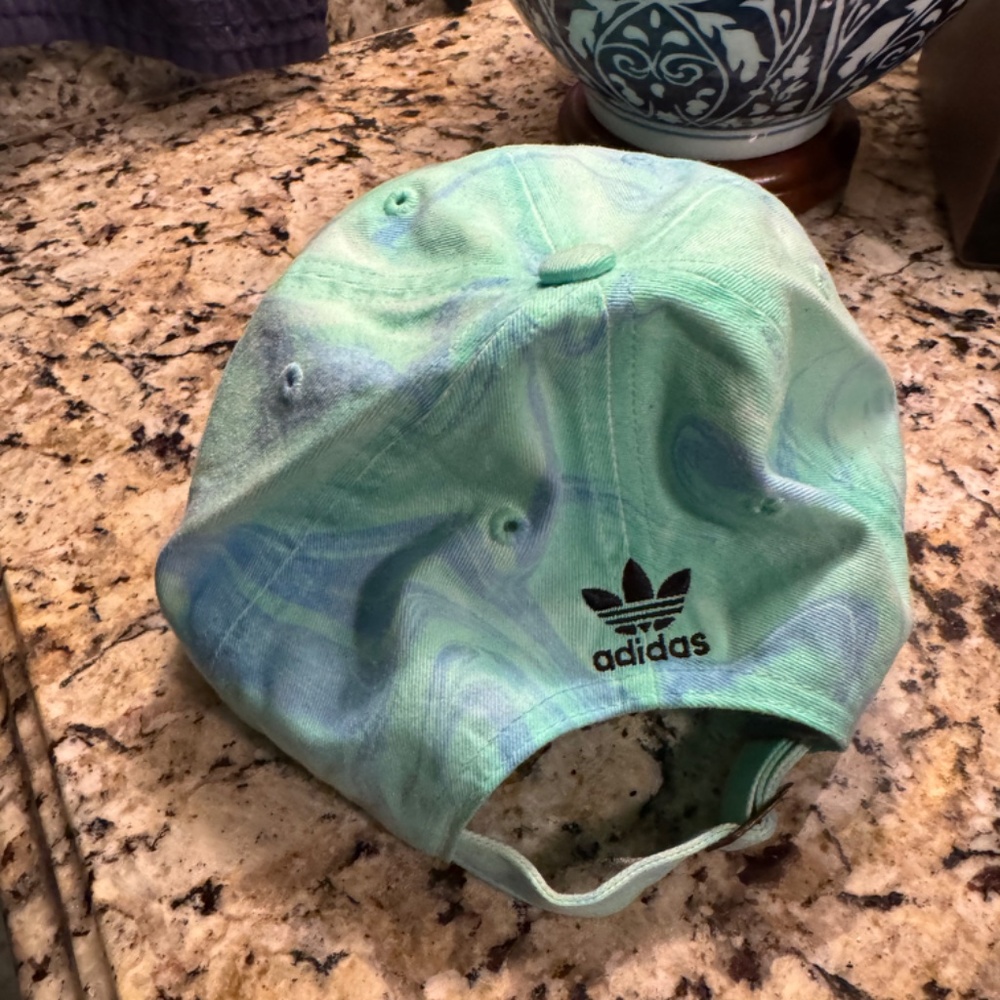 Adidas Tie Dye Hat, Green and Blue Tie Dye - Picture 3 of 3